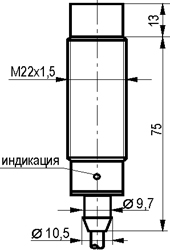 Габариты ISN EF61A-21-10-LP